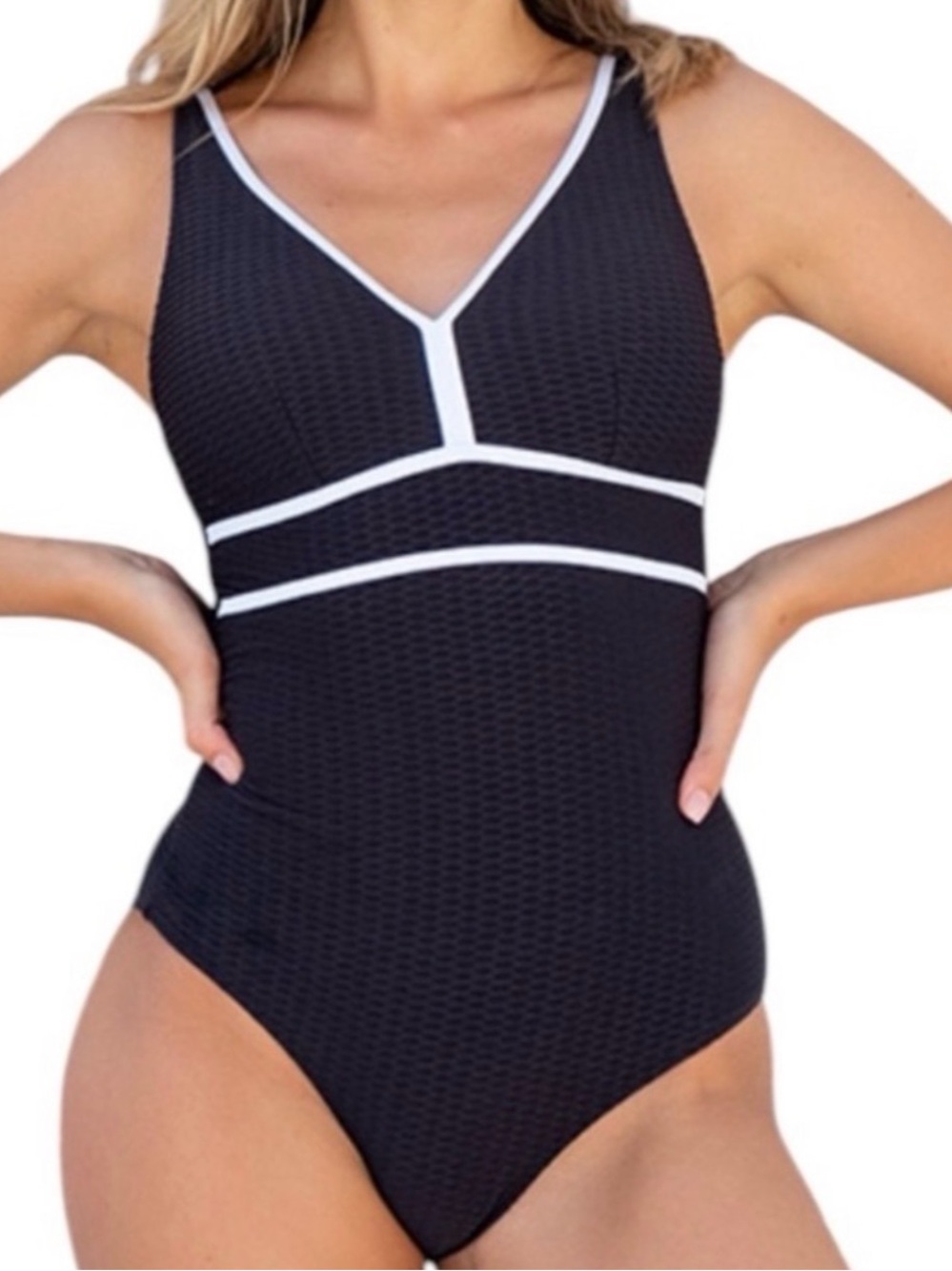 NIP TUCK Audrey Omega Textured One-Piece Swimsuit - Sz 12